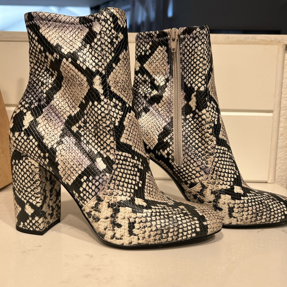 Steve Madden snakeskin boots